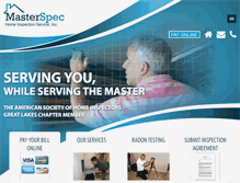 Tablet Screenshot of master-spec.com
